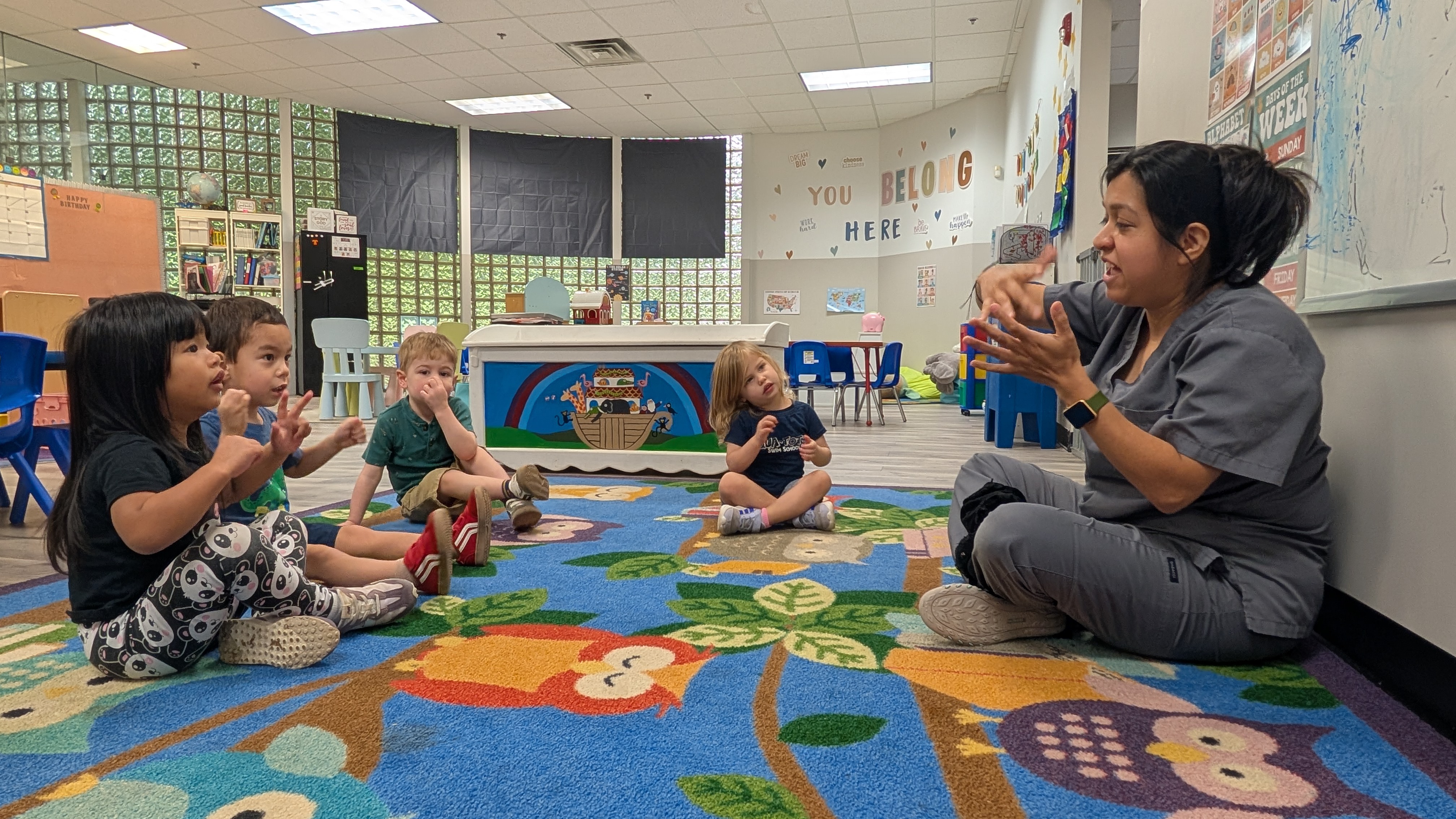Young children exploring and learning in the Still Waters Day School