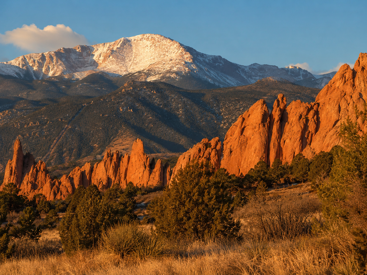Colorado Springs trail and mountain nature