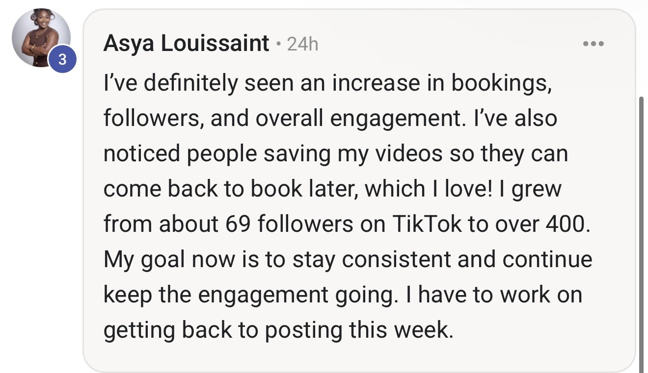 Client feedback