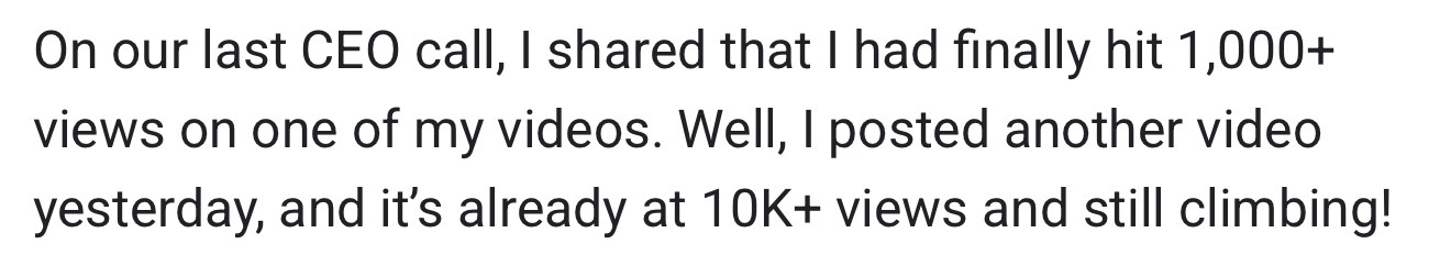 Client feedback