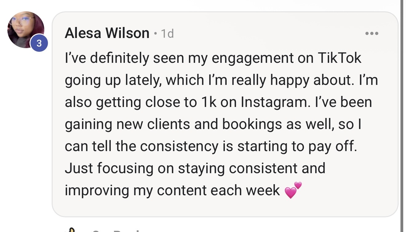 Client feedback