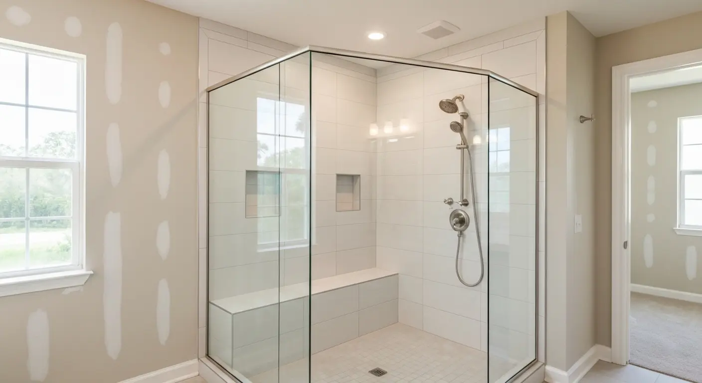 Walk-in shower installation