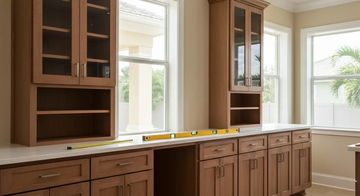 Custom kitchen cabinet installation