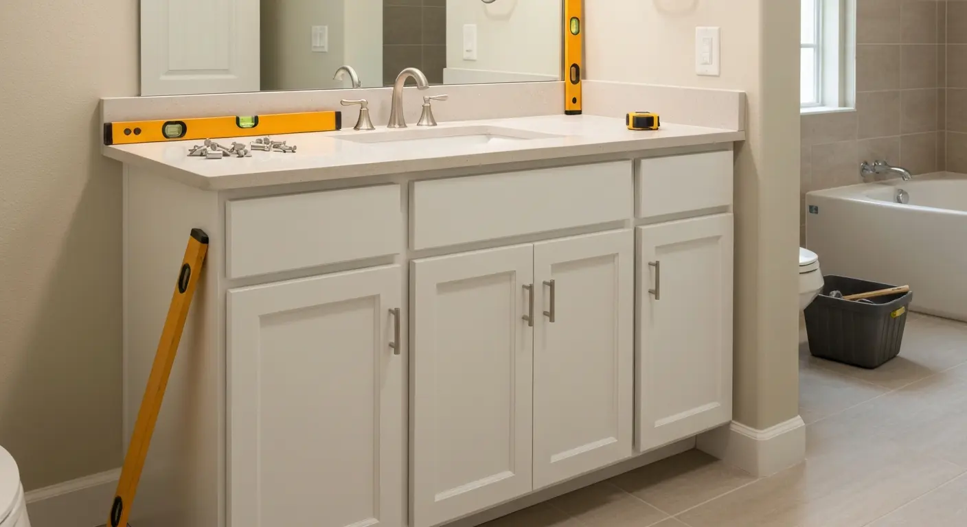Bathroom vanity installation