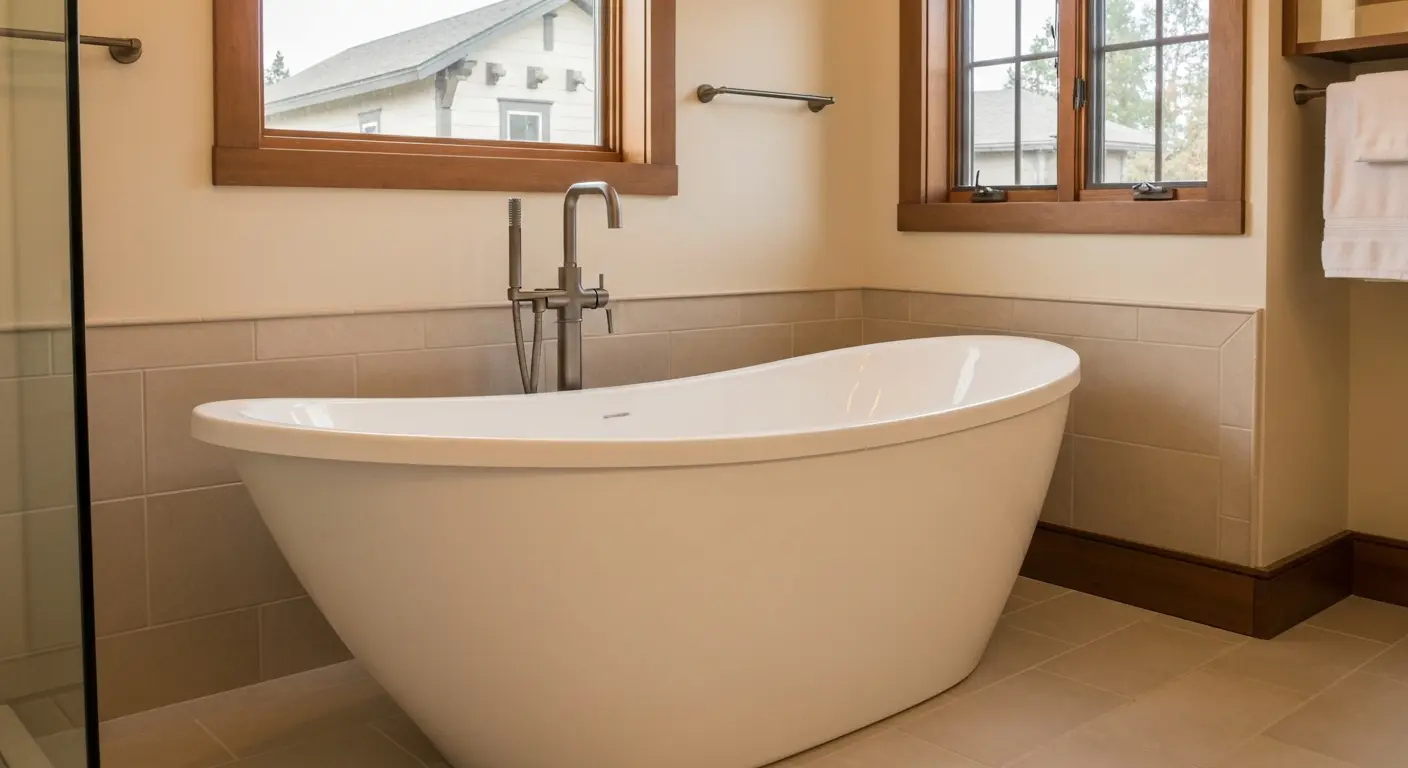 Freestanding soaking tub