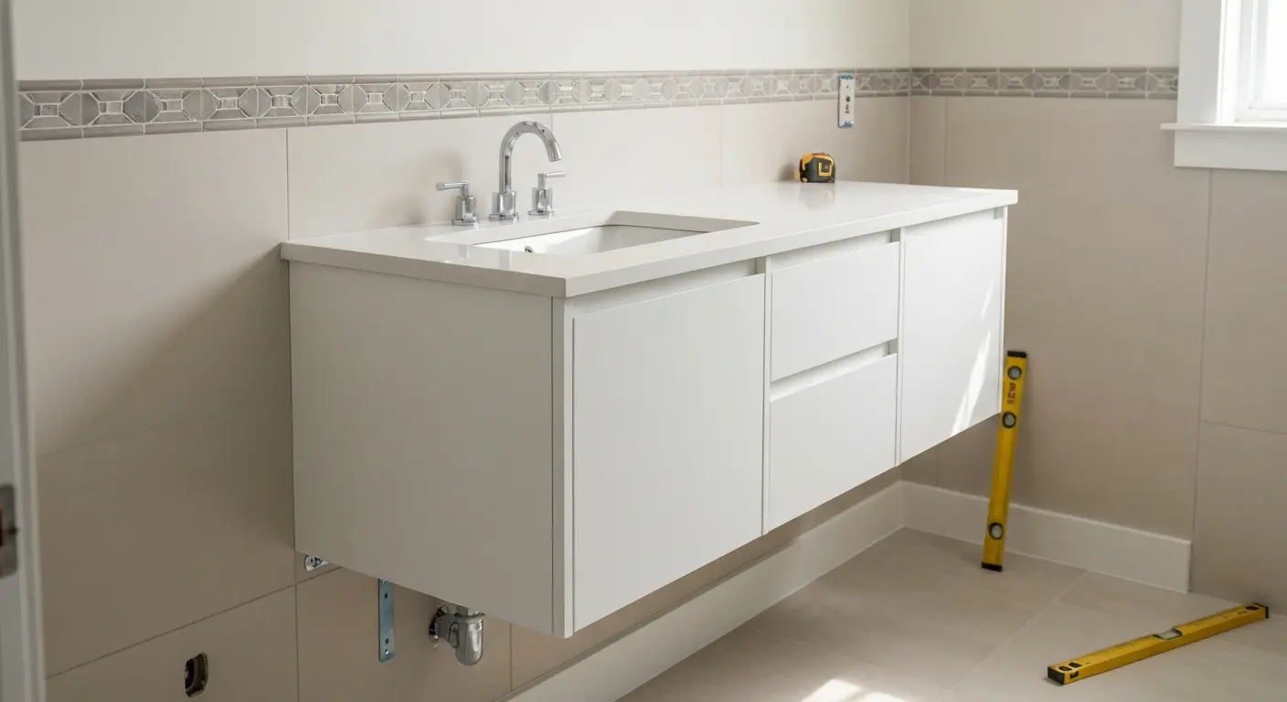 Floating bathroom vanity