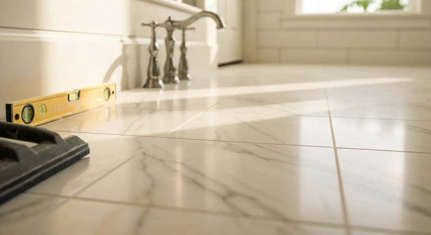 Natural stone bathroom flooring