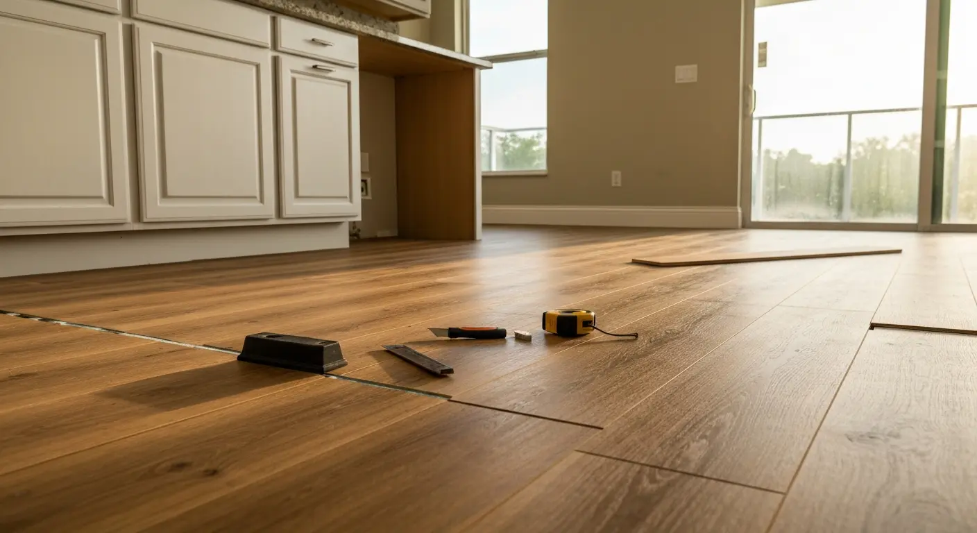 Luxury vinyl plank flooring