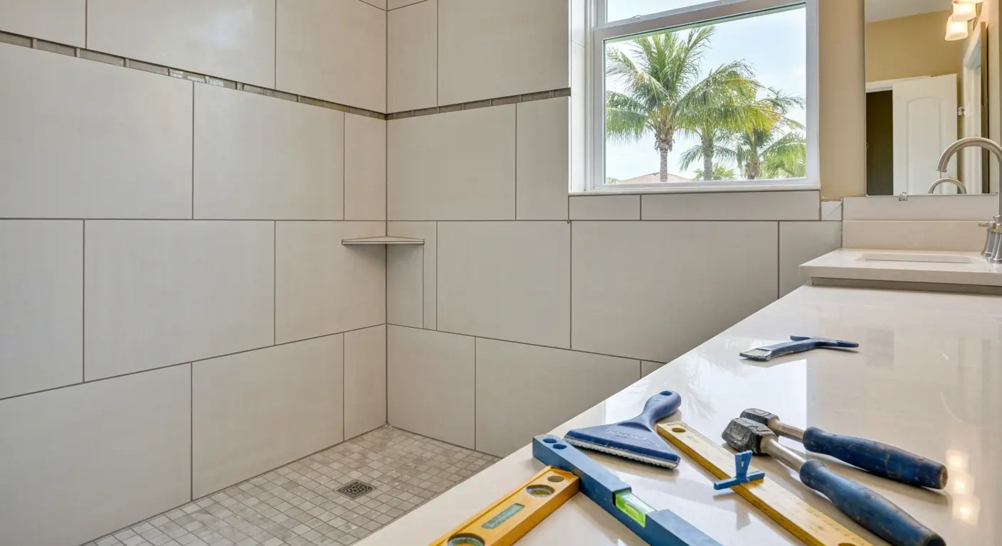 Tile shower renovation