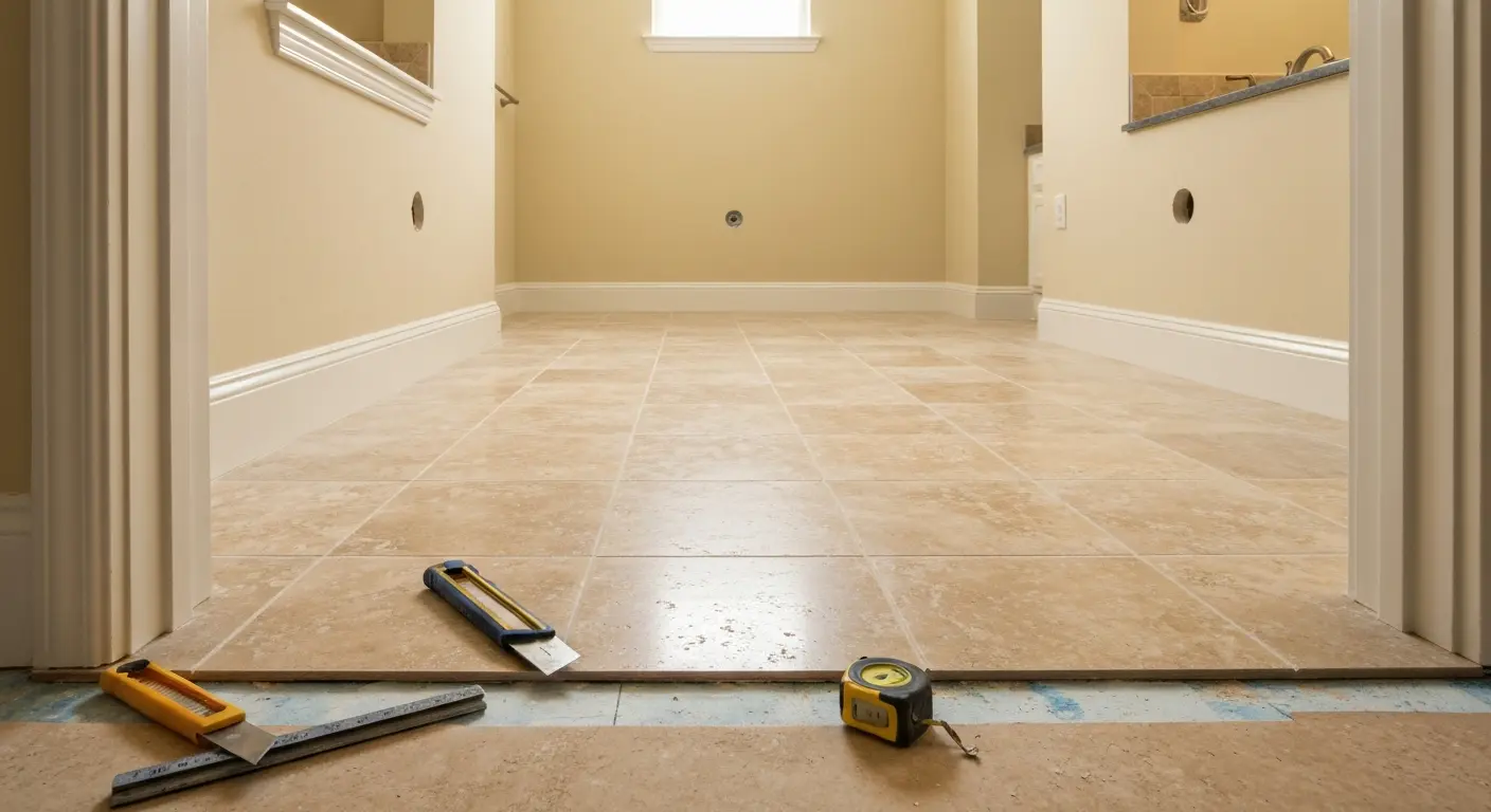 Luxury vinyl flooring in Florida bathroom