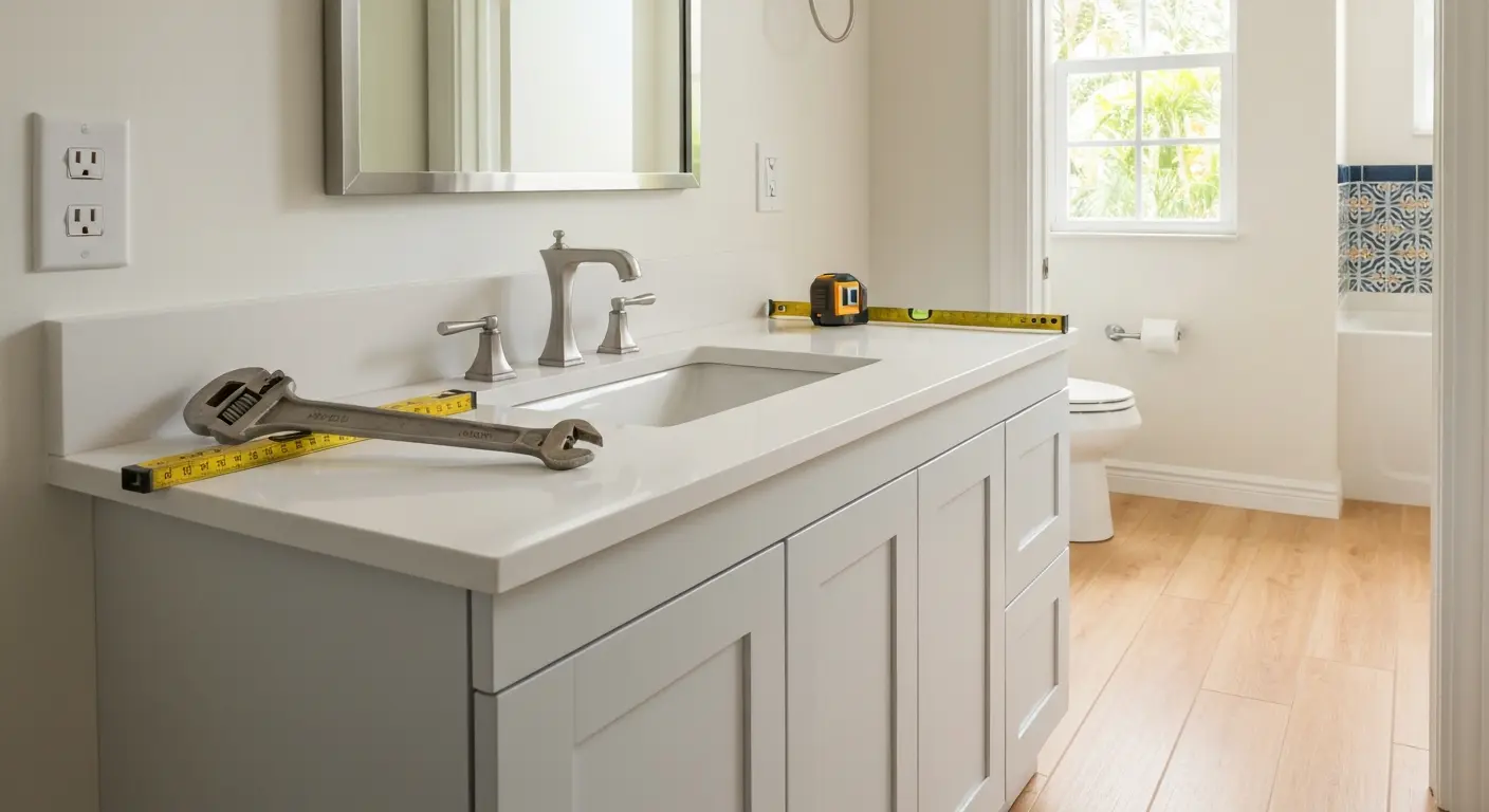 Standard bathroom vanity replacement