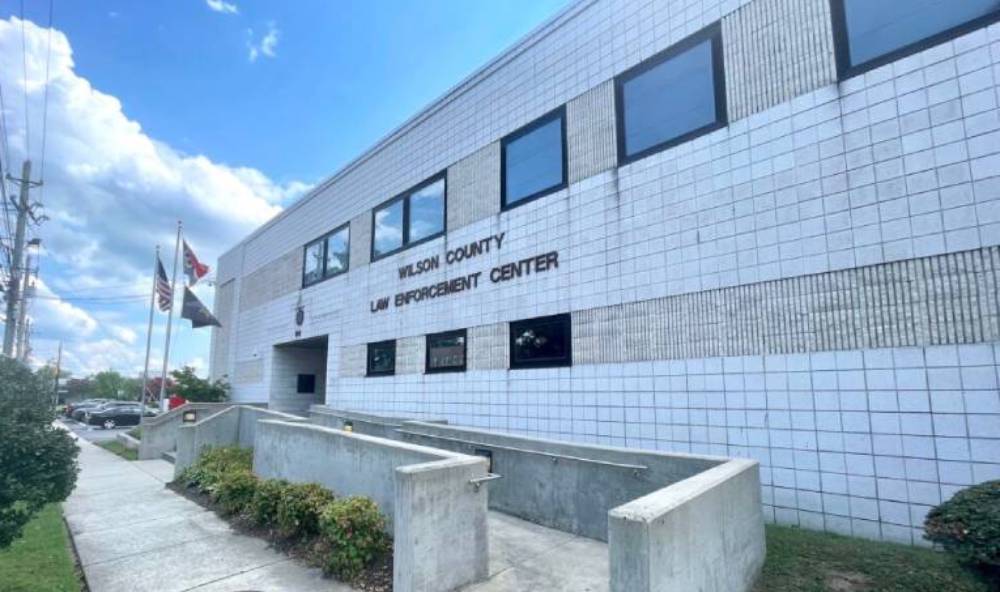 Exterior view of Wilson County Detention Center in downtown Wilson