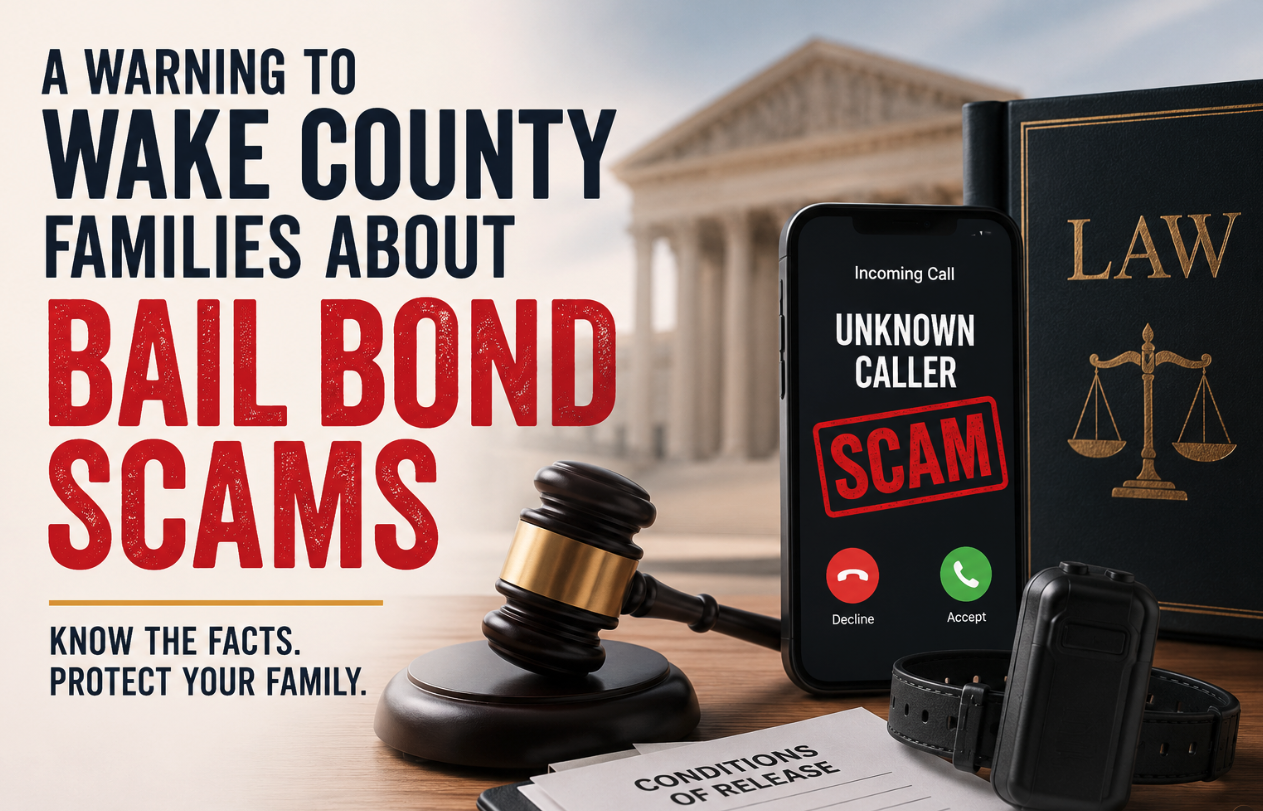 Person checking a suspicious call about a family member's bail