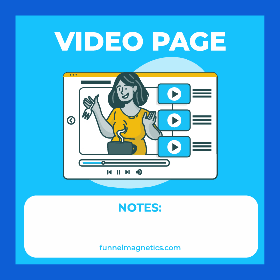 Video Page funnel magnet art
