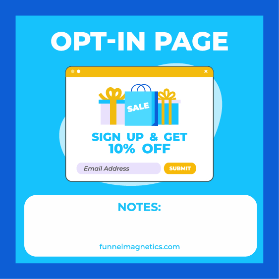 Opt-In Page funnel magnet art
