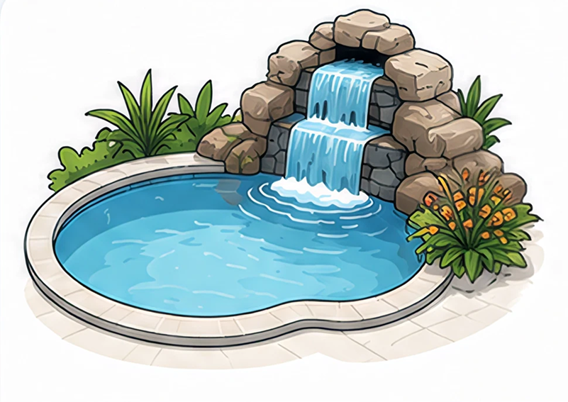 Pool and water feature