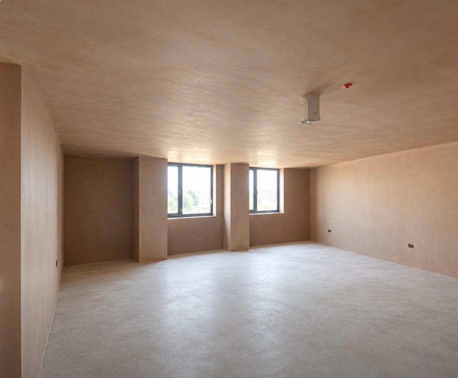 Freshly plastered room, walls and ceiling completed by Elite Plastering Contractors Ltd