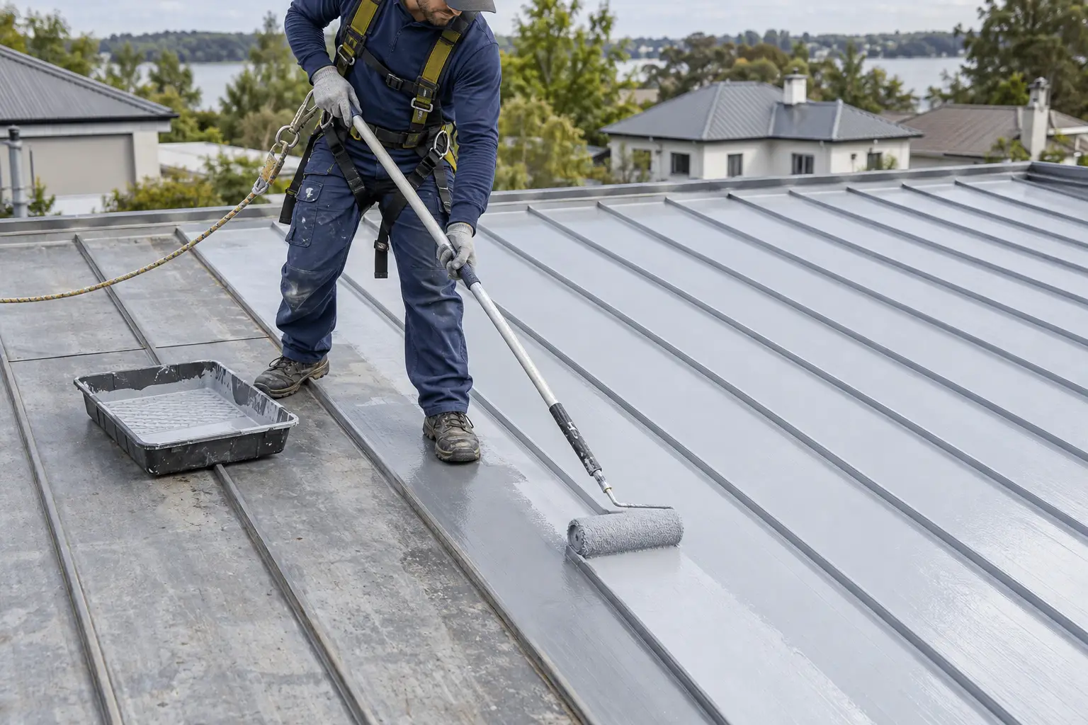 Metal Roof Restoration — Aztec Roofing Systems
