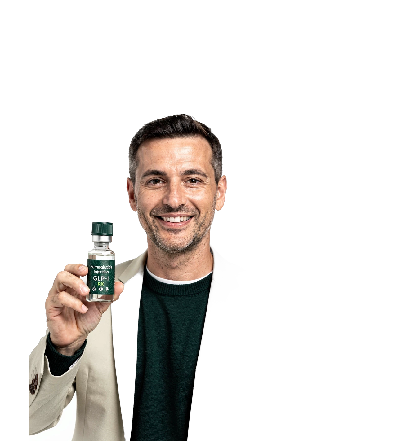 MedicLab member holding a GLP-1 vial