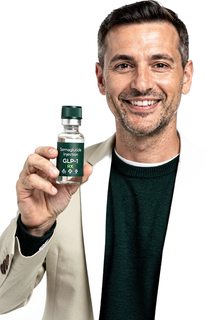 MedicLab member holding a GLP-1 vial
