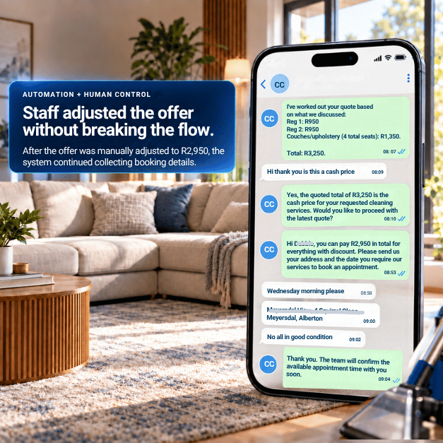 Debbie case study – automation with human control