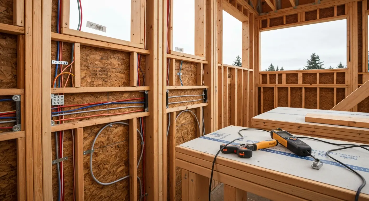 New home electrical wiring installation