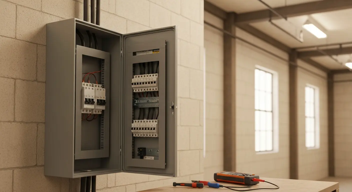 Industrial electrical panel installation