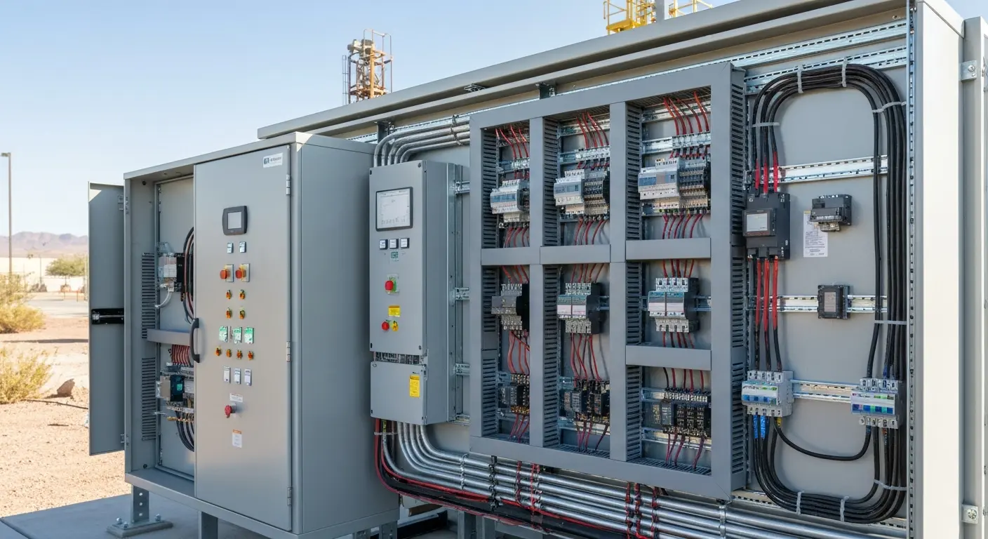 Pump station electrical installation