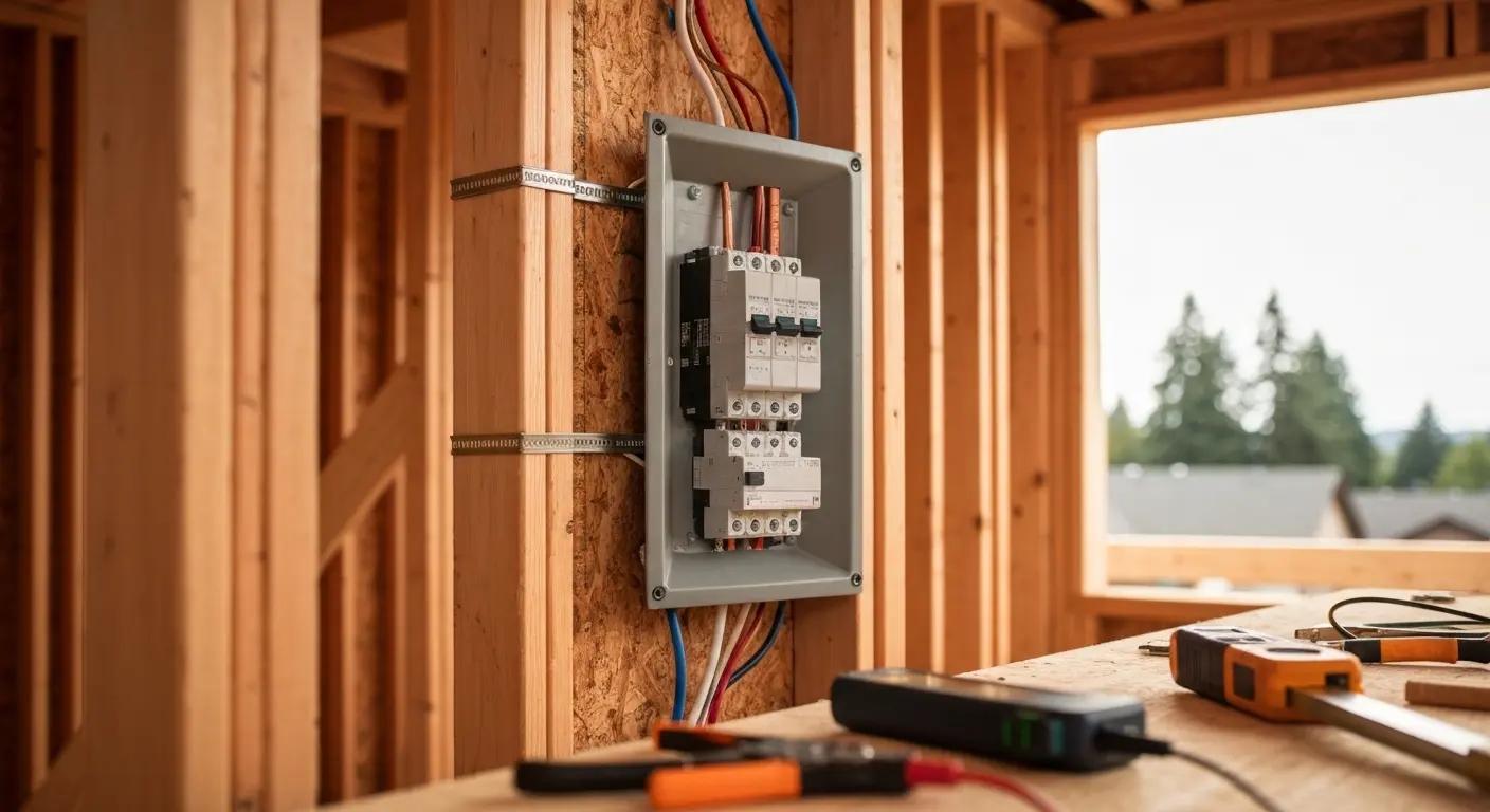 New home electrical wiring installation