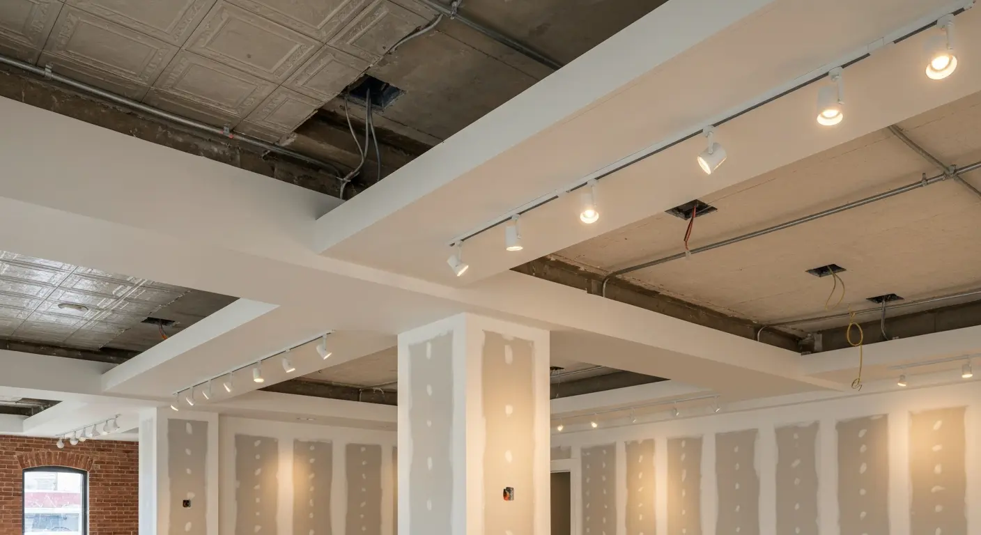 Commercial lighting installation