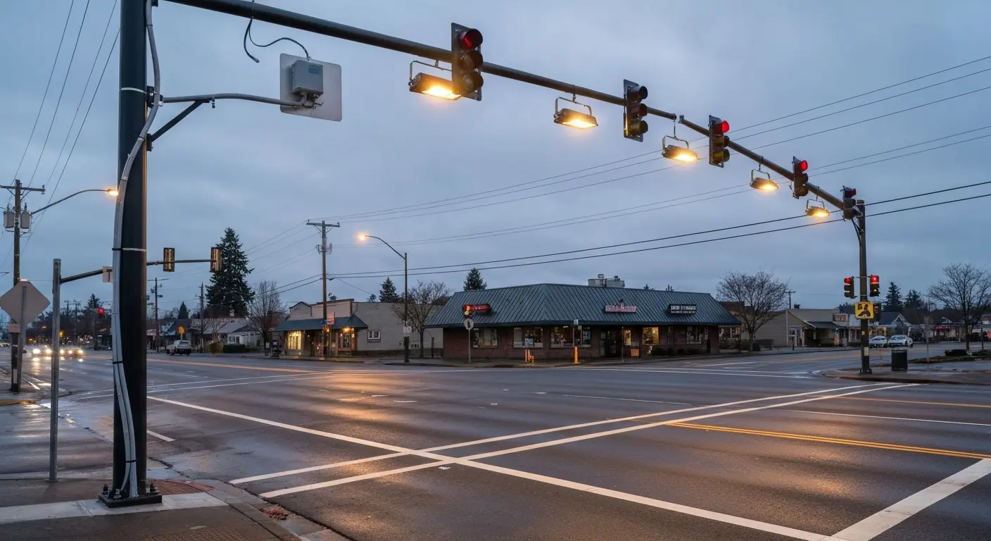 Intersection lighting installation
