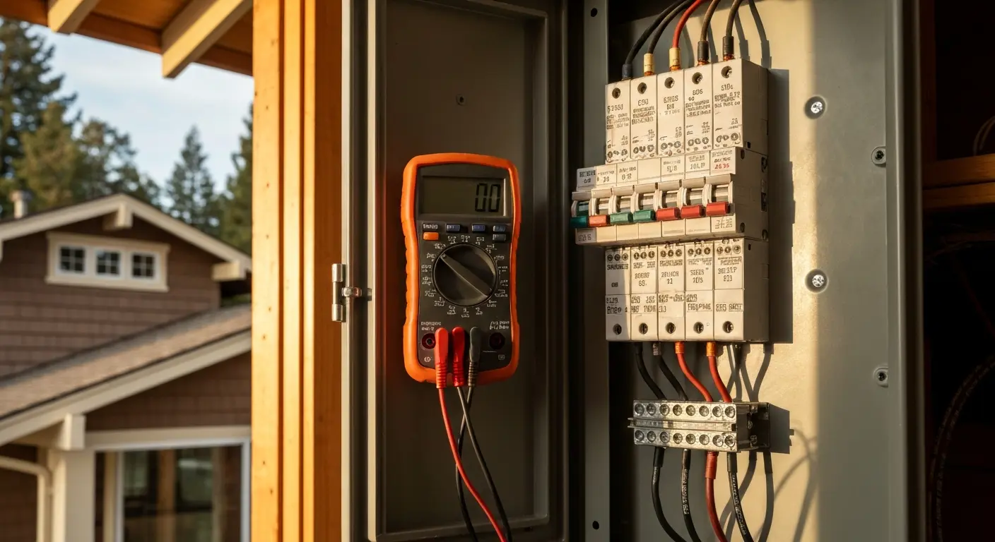 Electrical troubleshooting in progress