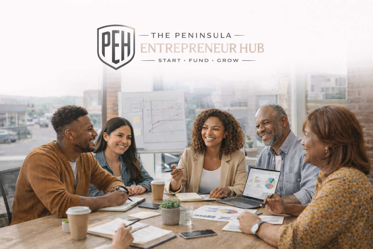 Entrepreneurs in a collaborative workshop