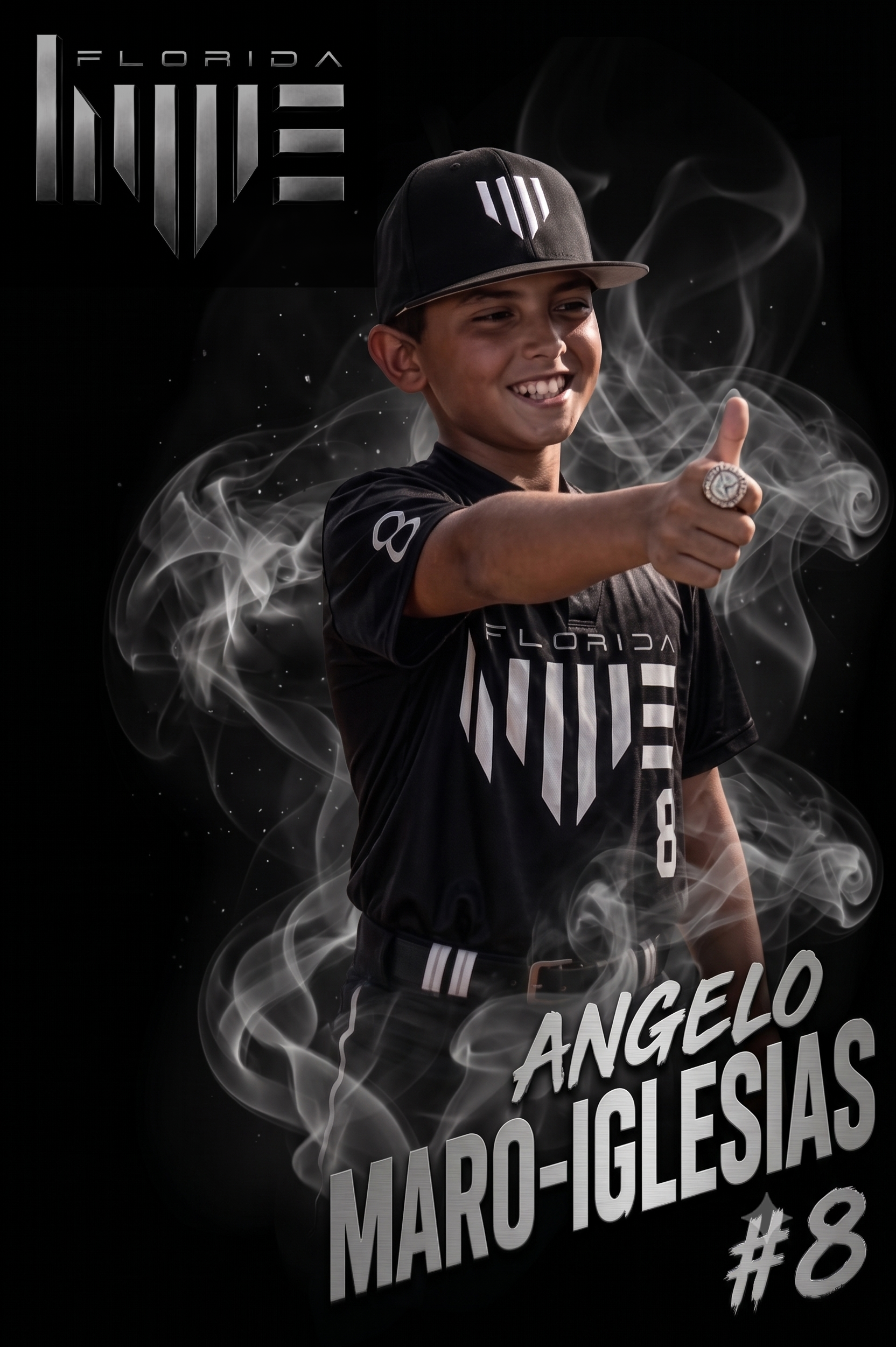 Angelo Maro-Iglesias, number 8, Florida Hype 11U