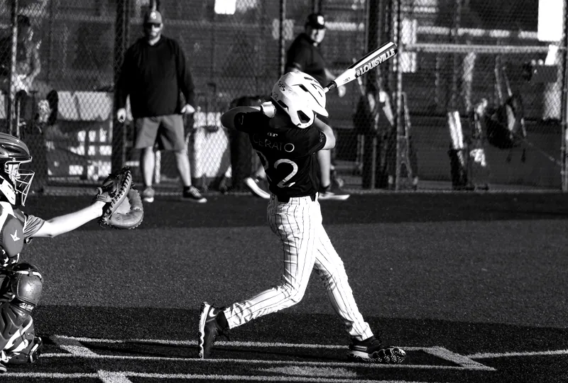 Gavin Cerato mid-swing at the plate