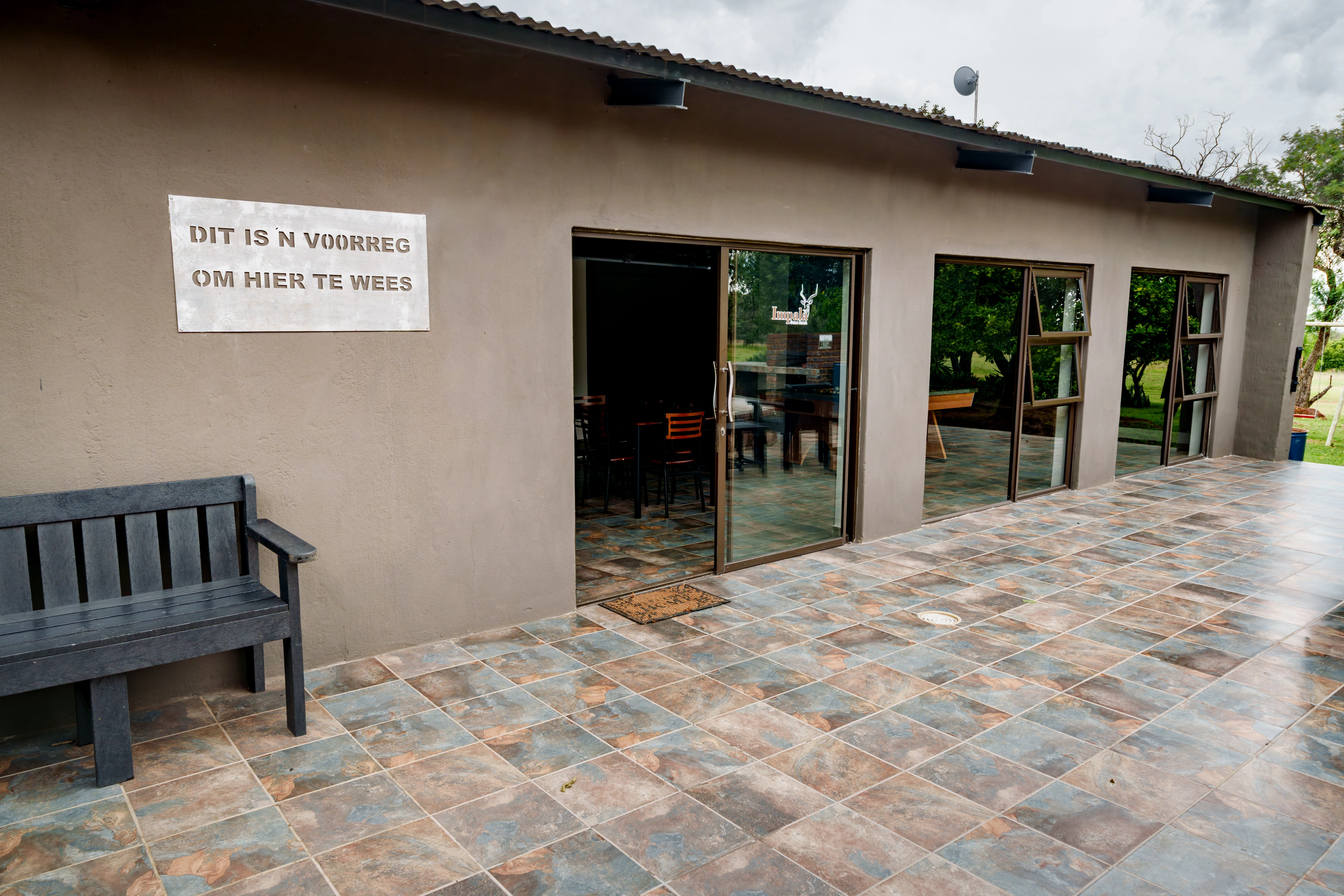 Shared kitchen and entertainment area
