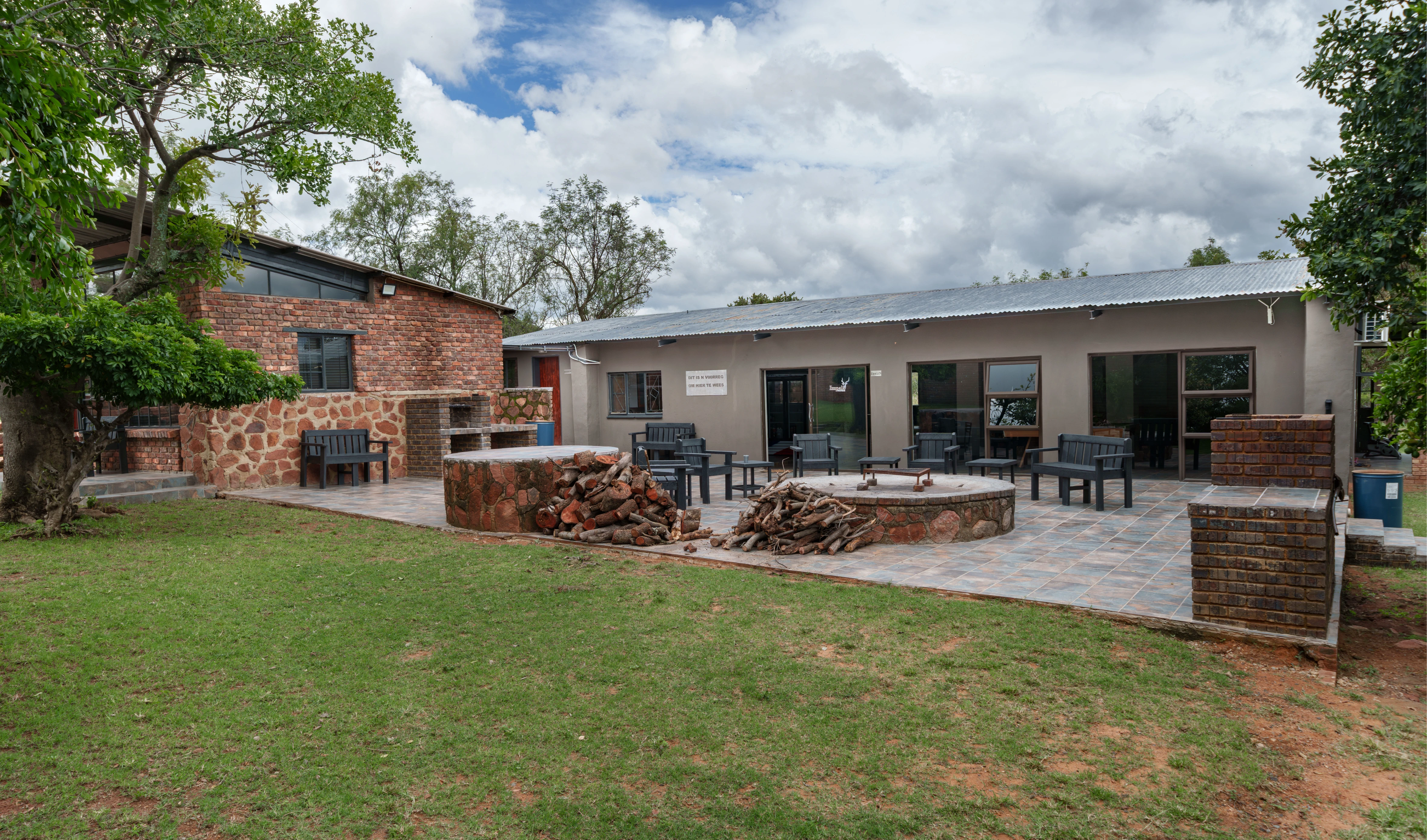 Braai setup in shared area