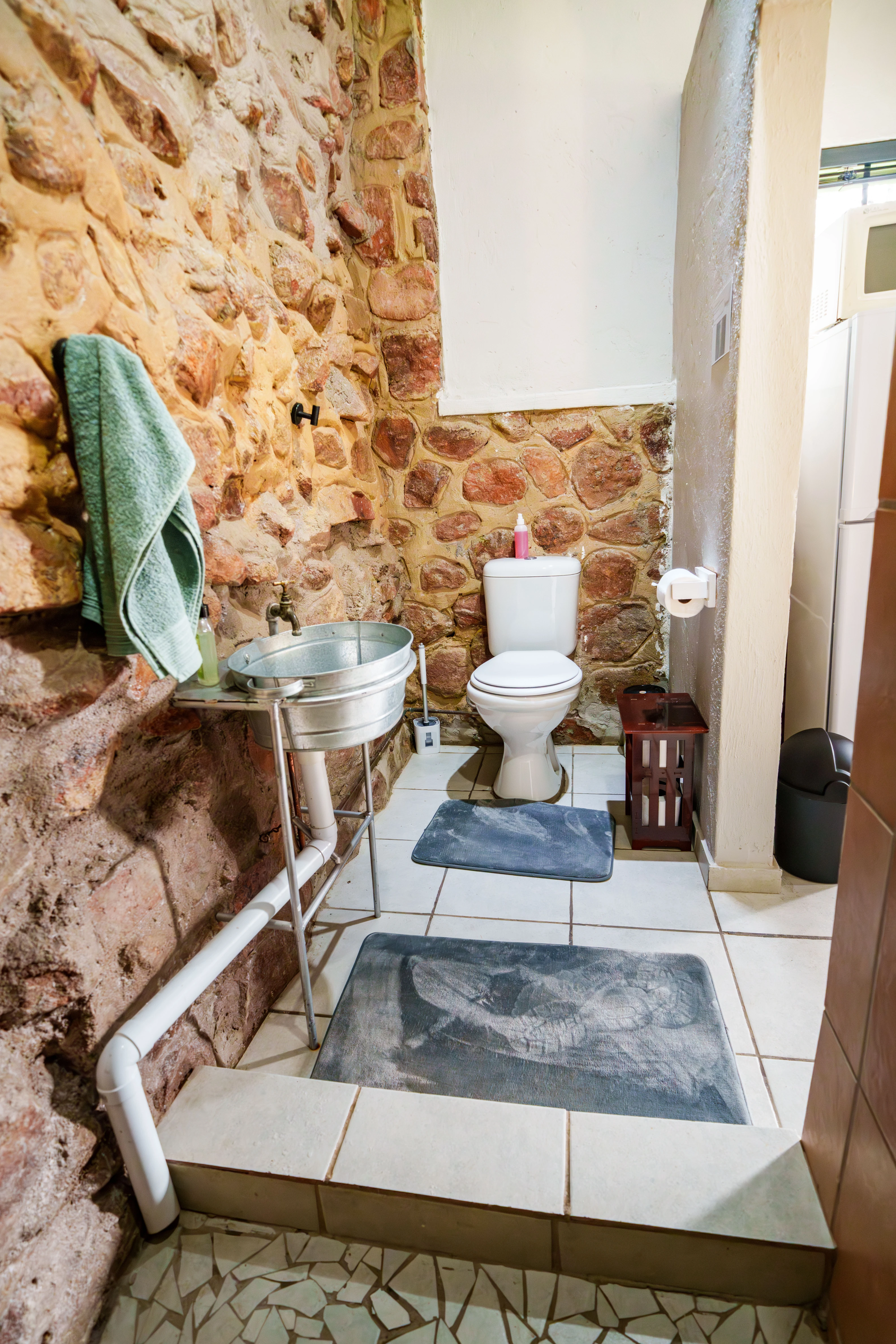 Chalet bathroom detail at Impala Game Ranch