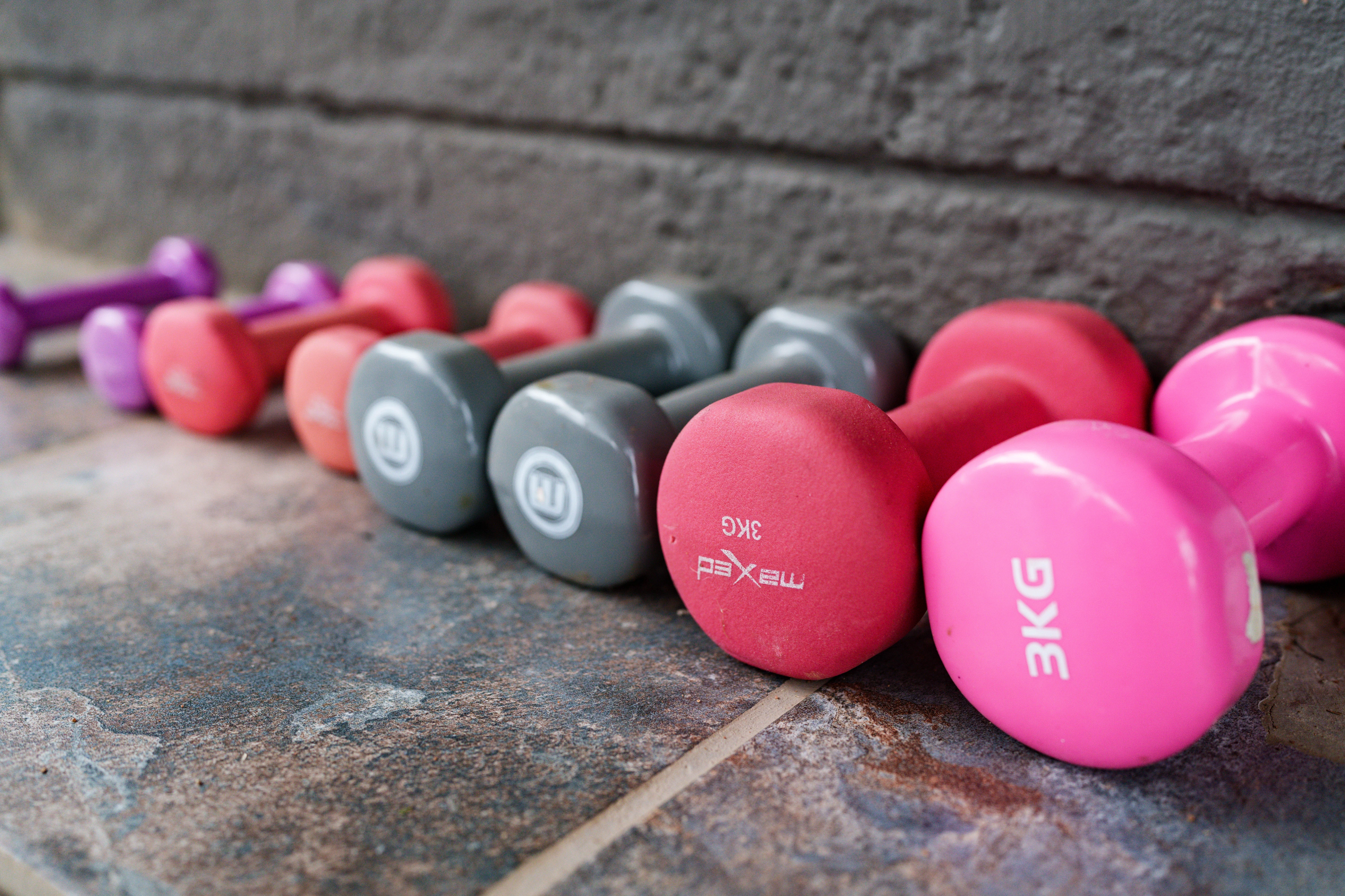 Dumbbells at the gym