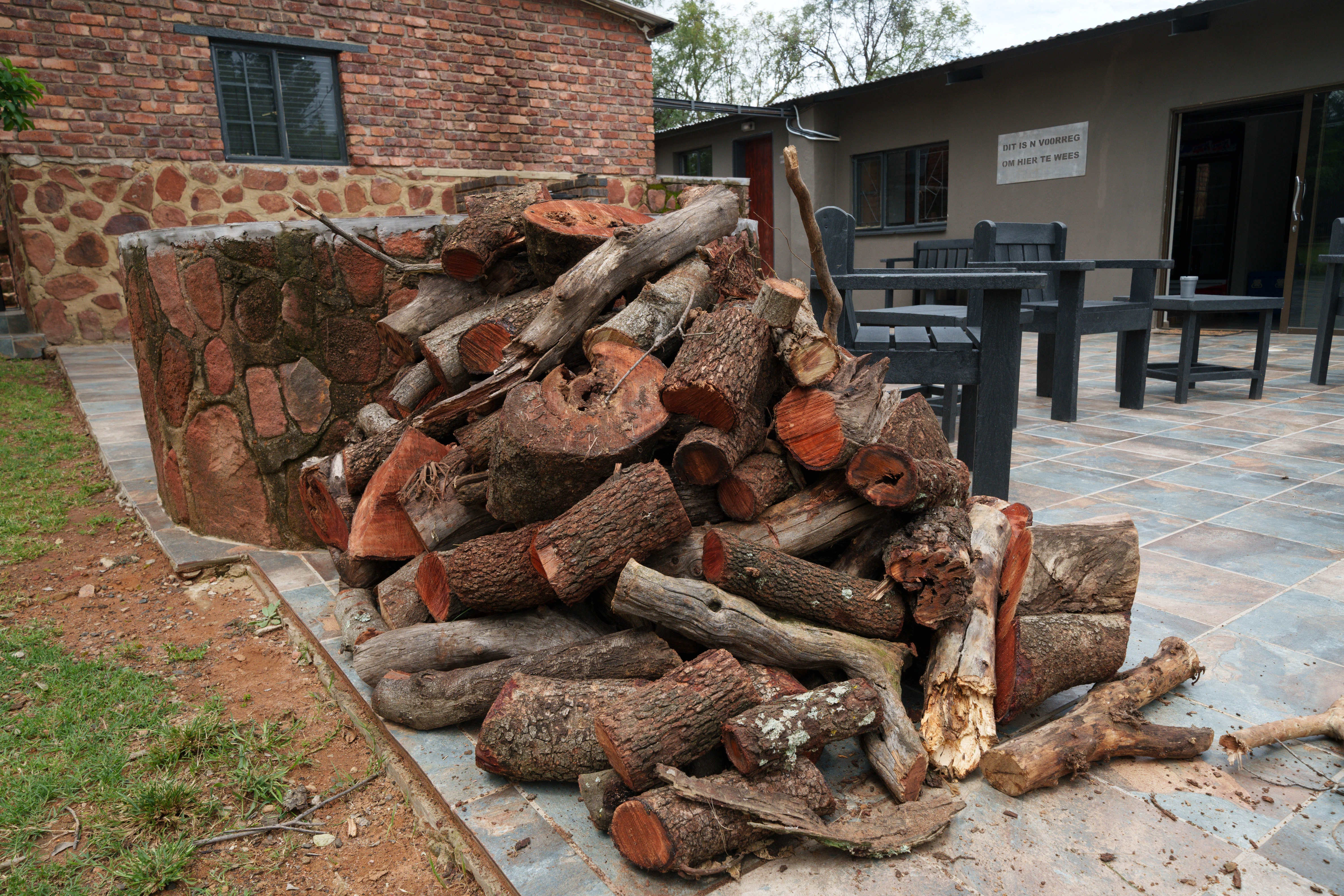 Firewood at shared area