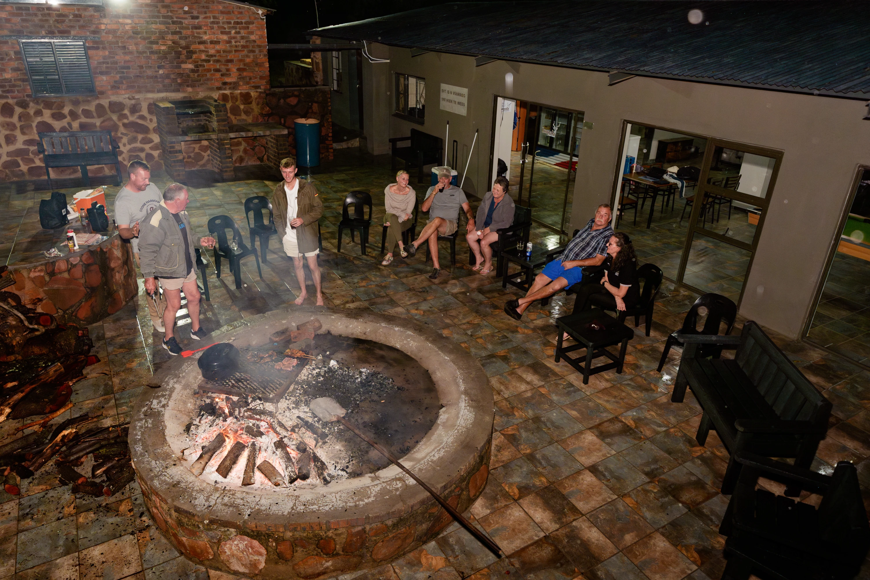 Social evening at the ranch