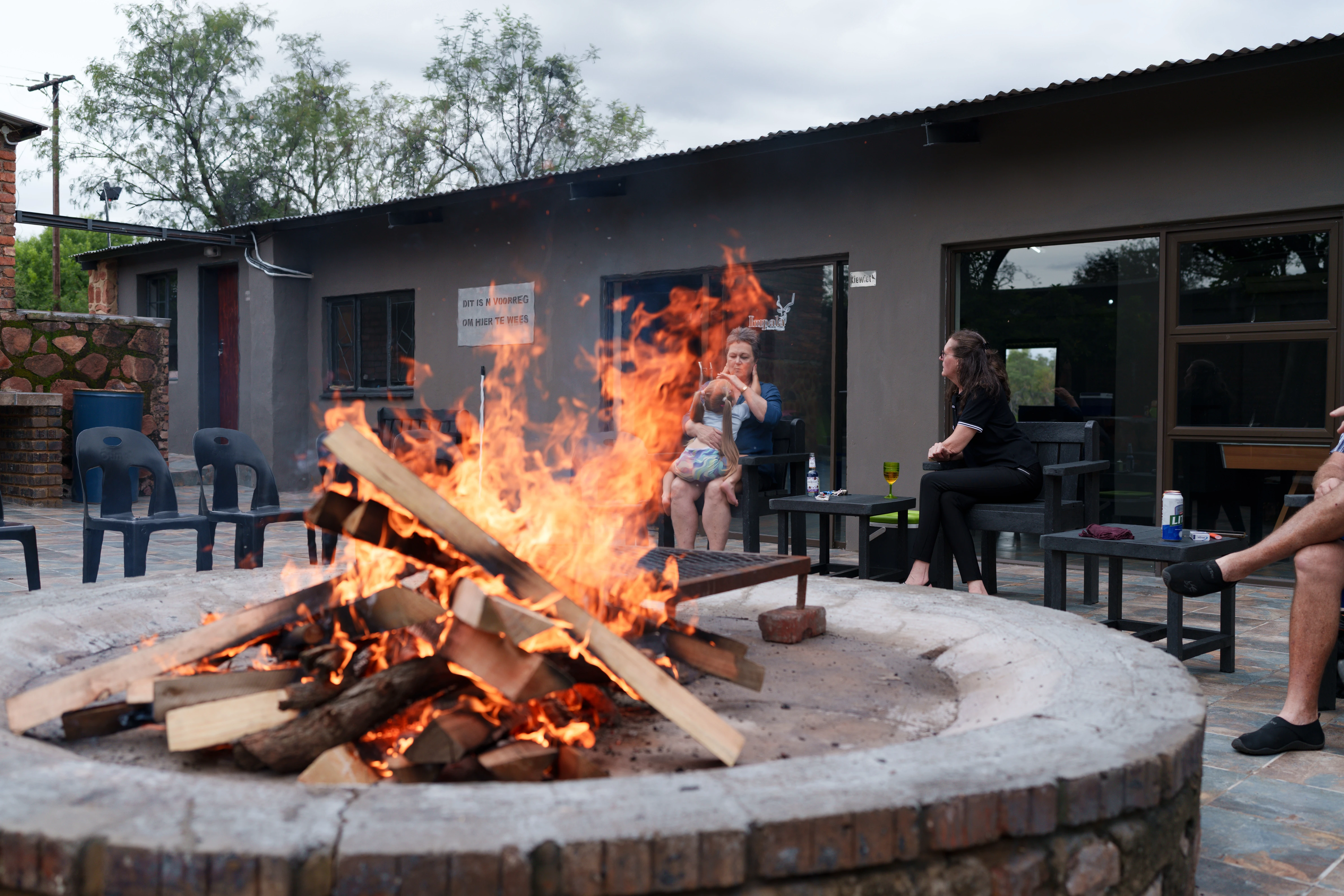 Guests enjoying braai