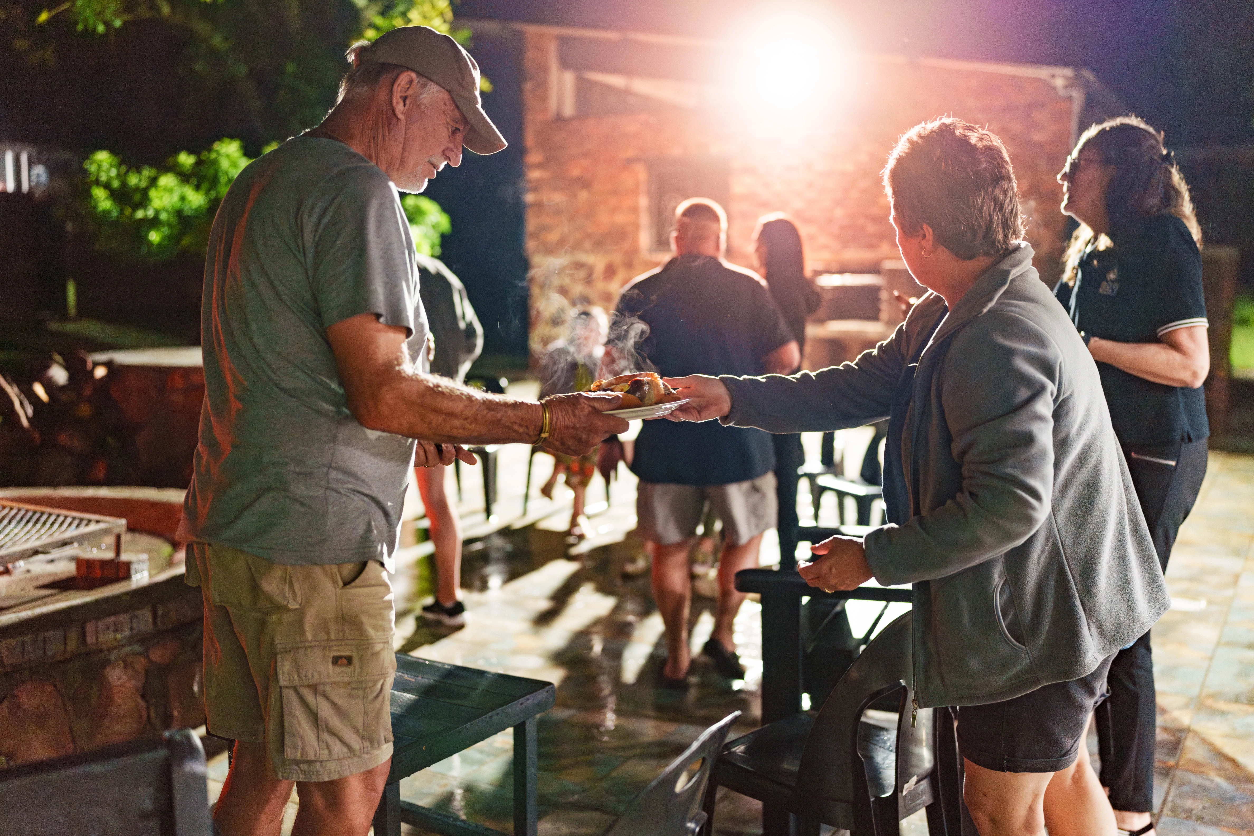 Guests enjoying braai at Impala Game Ranch