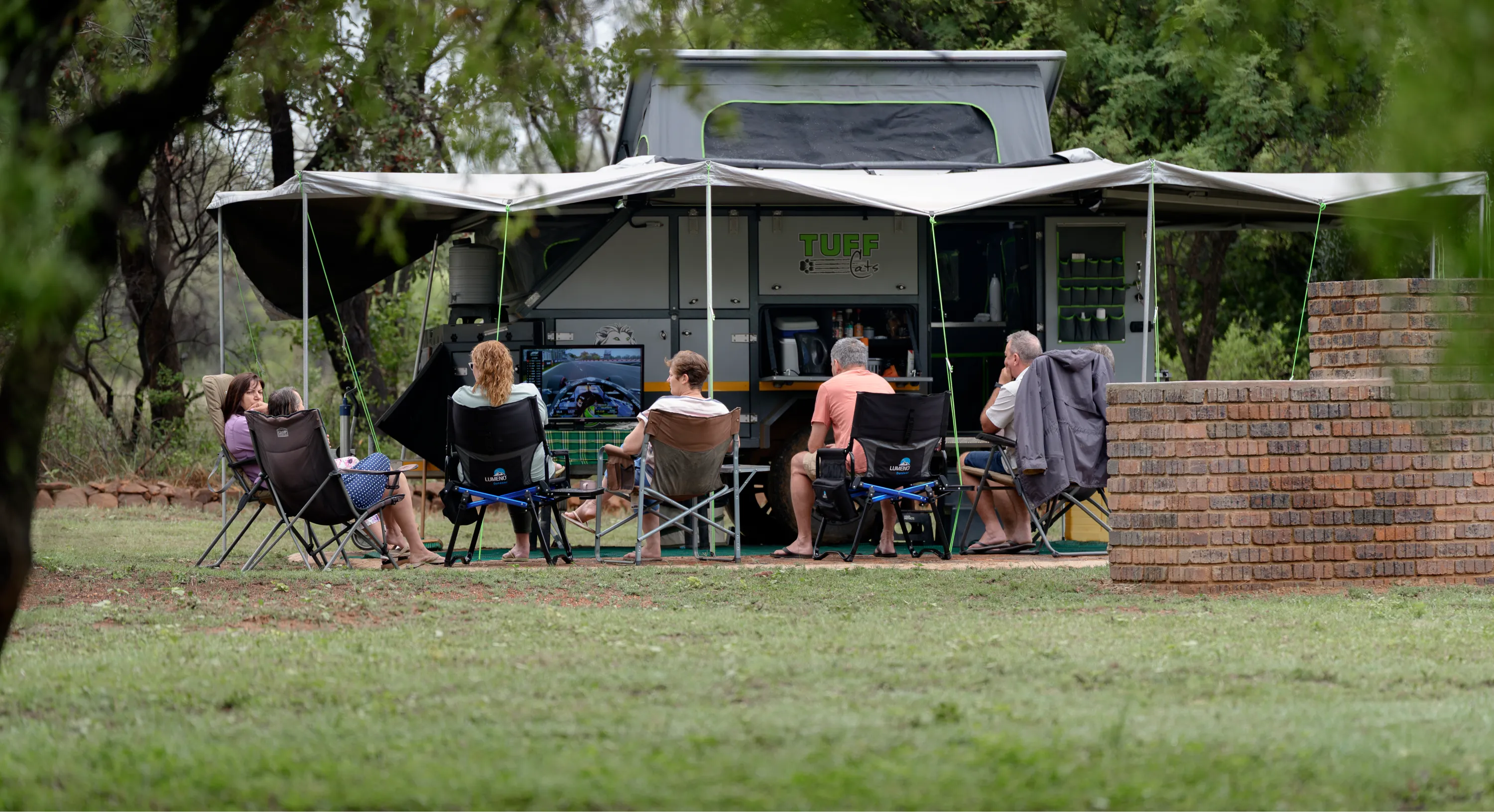 Caravan park braai area