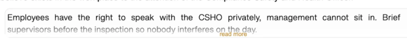 A private team note attached inline to the regulation text