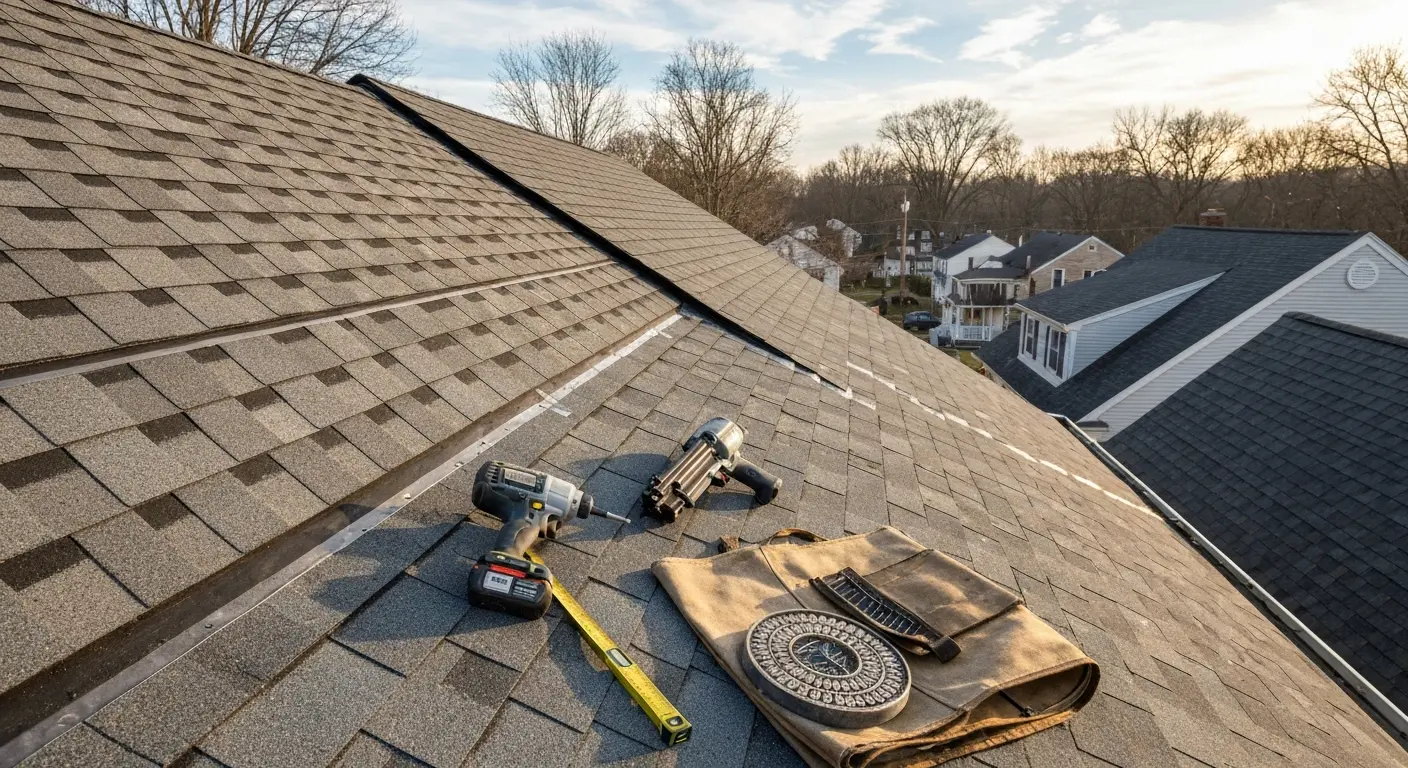 Storm damage roof repair