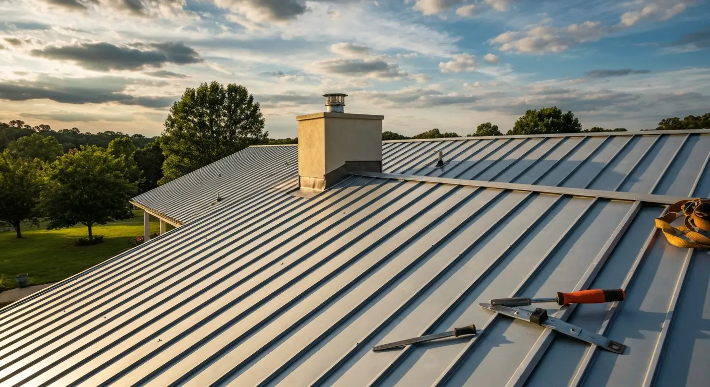 Metal roofing installation