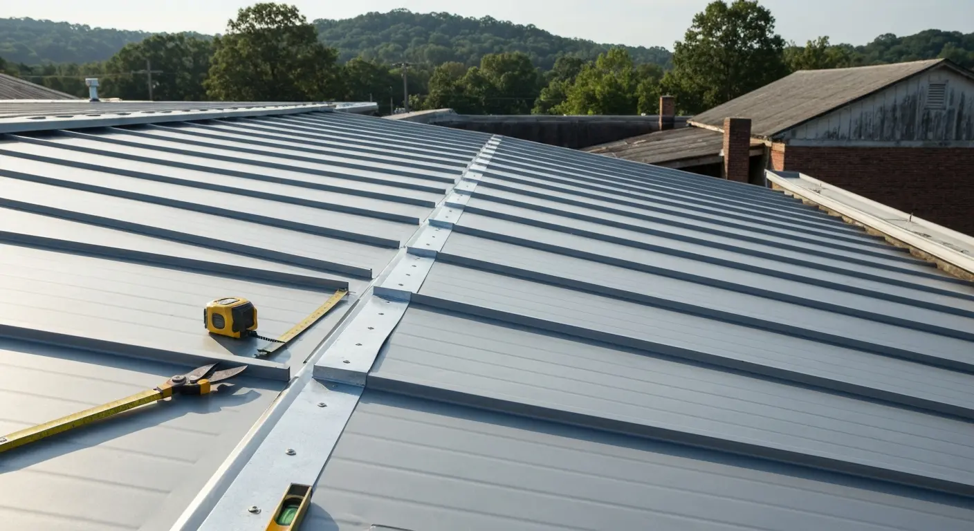 Metal roofing installation