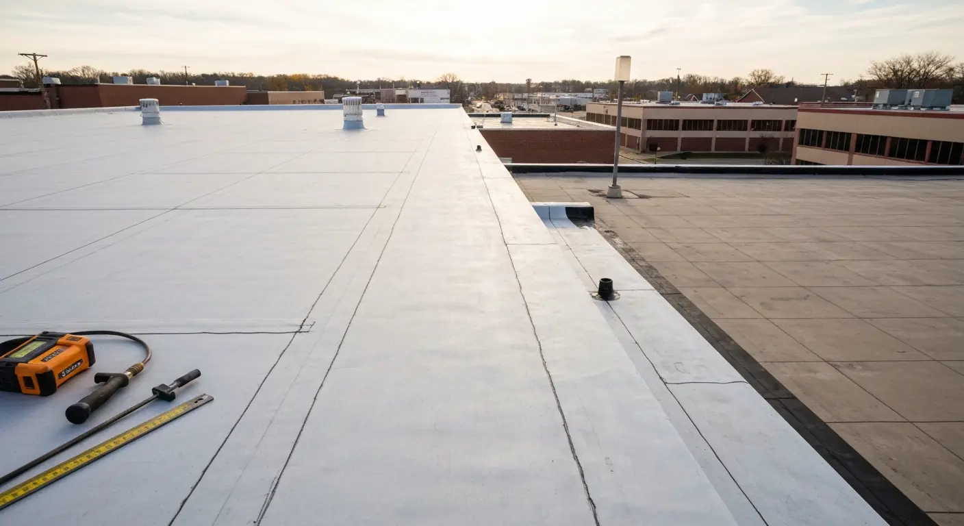 Commercial roof near Sparta
