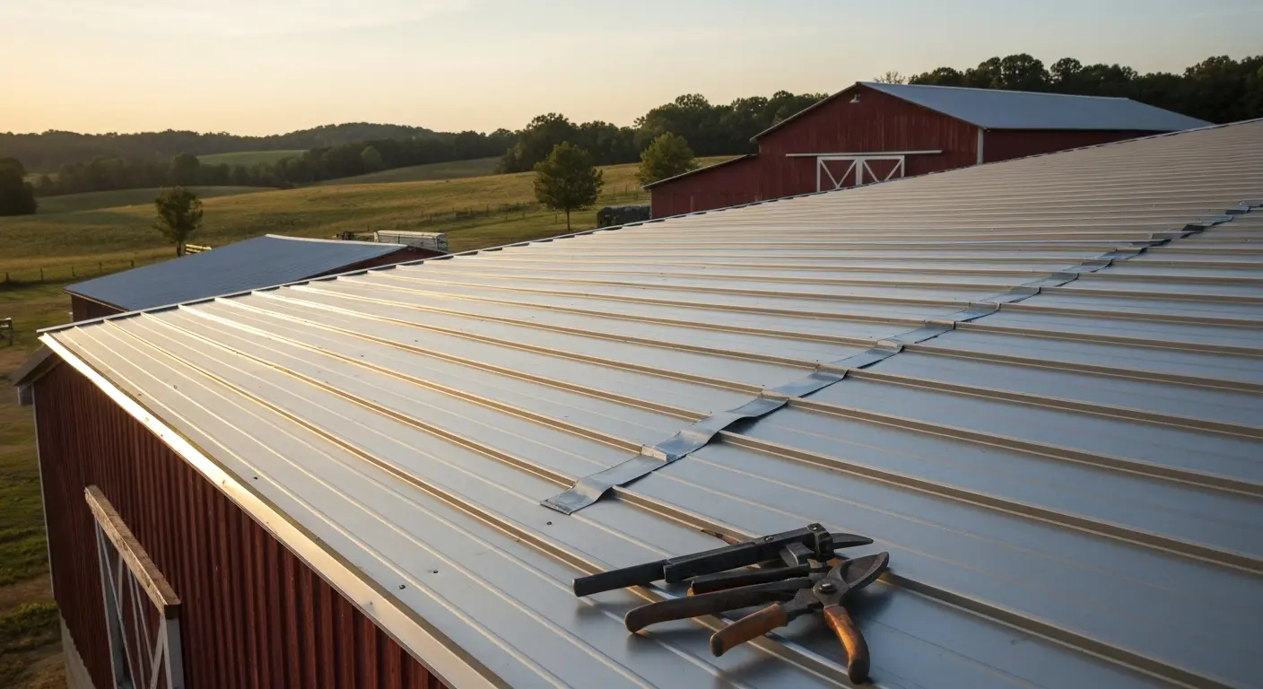 Metal roofing installation